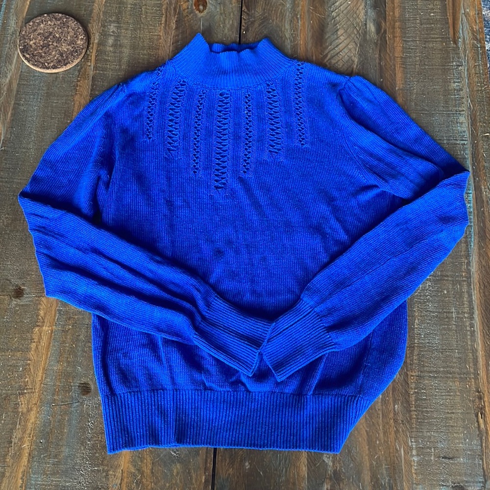 Free people blue knit sweater
